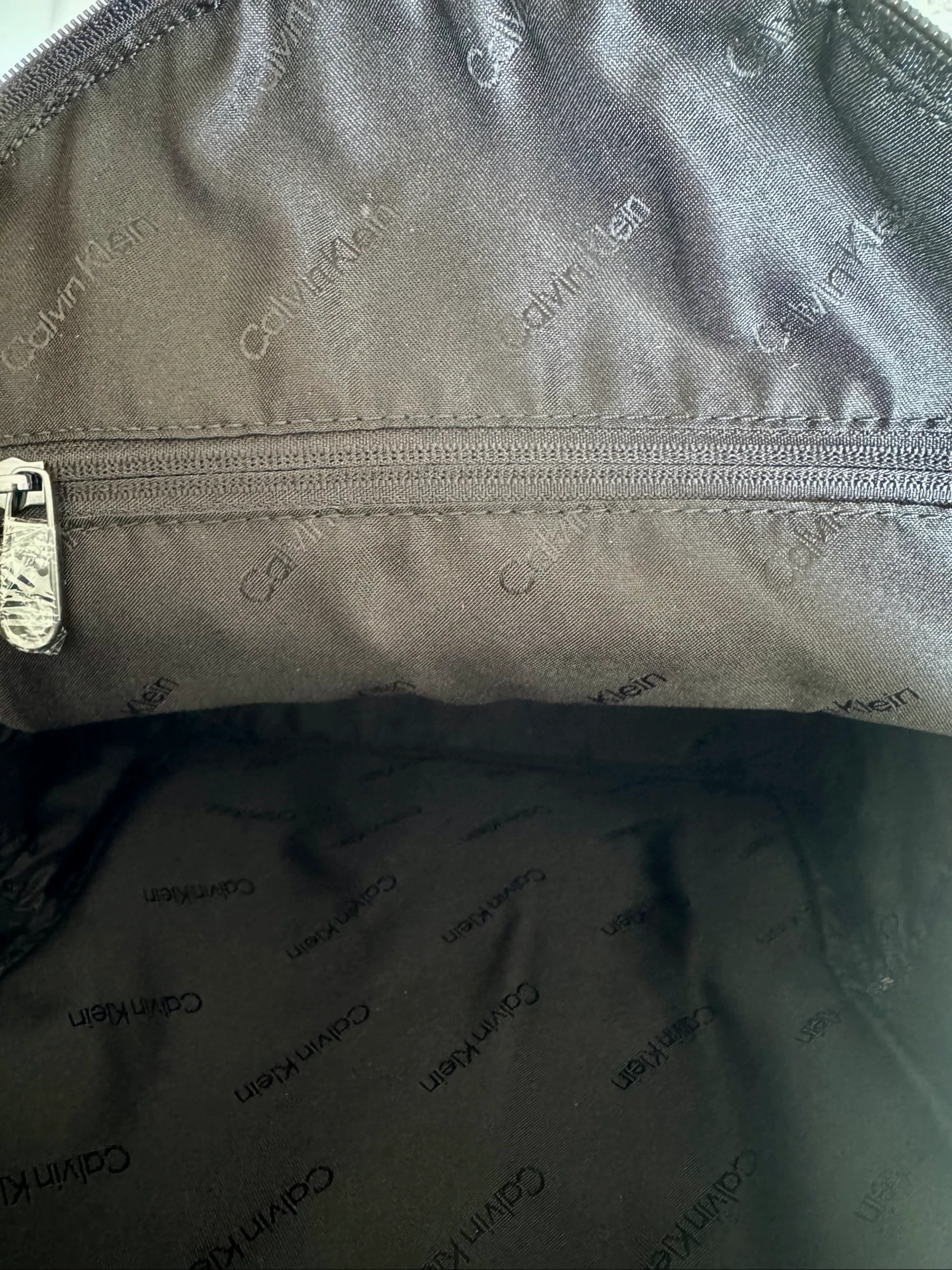 Authentieke Calvin Klein rugzak van bruin leer – photo 8
